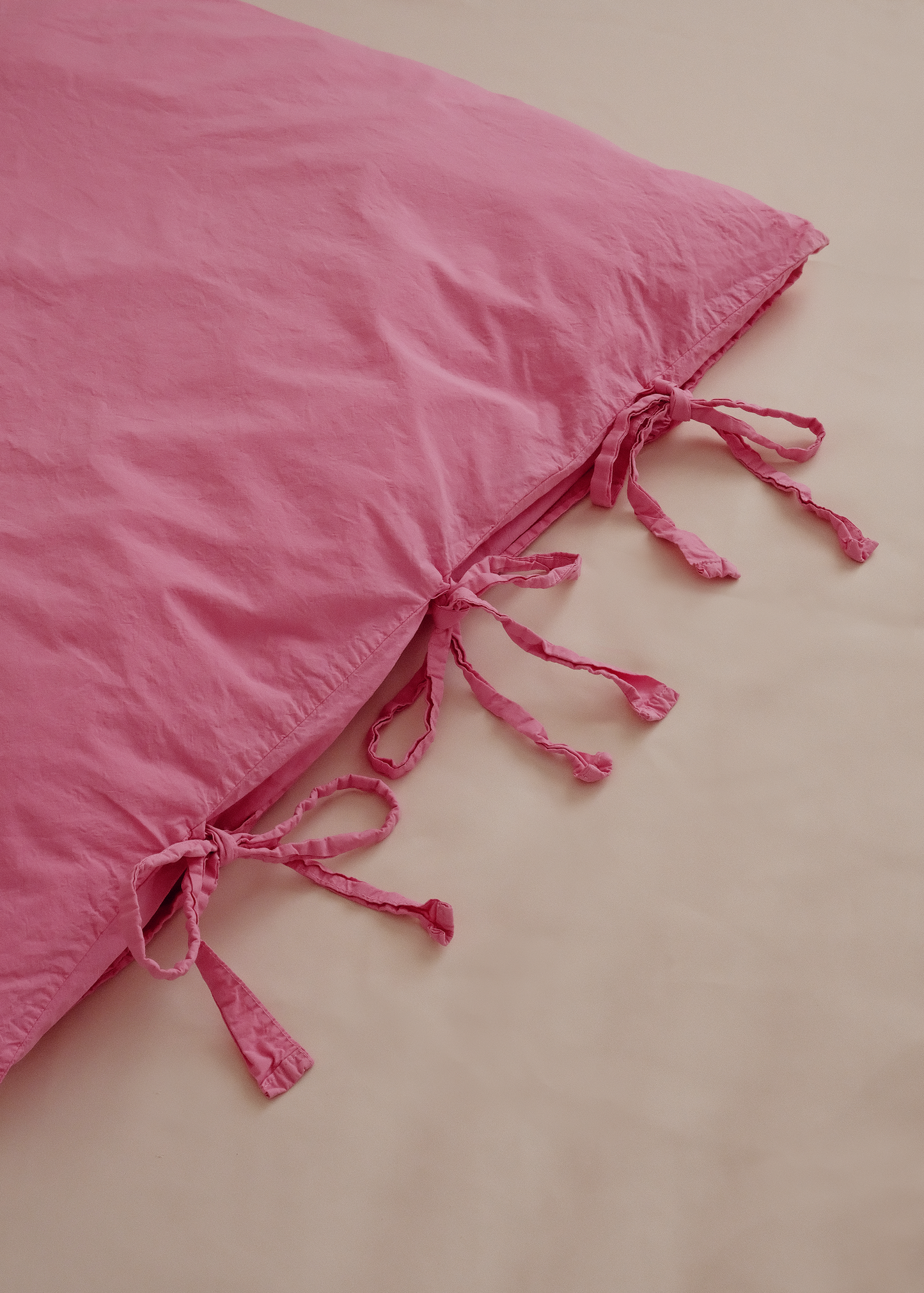 THE BOW - PERCALE BEDDING SET, PASTELLO PINK