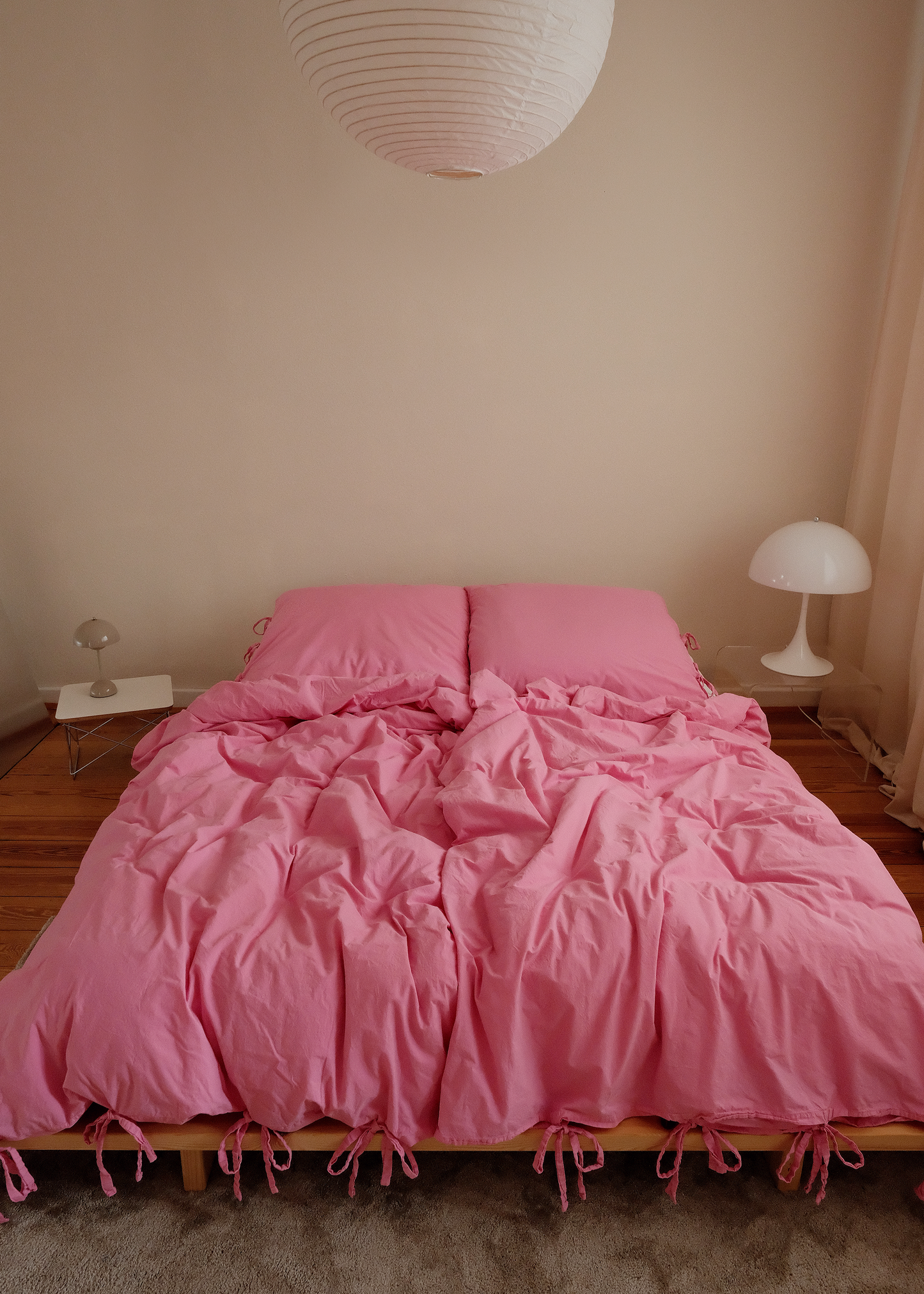 THE BOW - PERCALE BEDDING SET, PASTELLO PINK