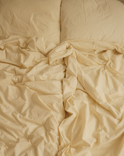 THE BOW - DUVET COVER PERCALE, WHIPPED BUTTER