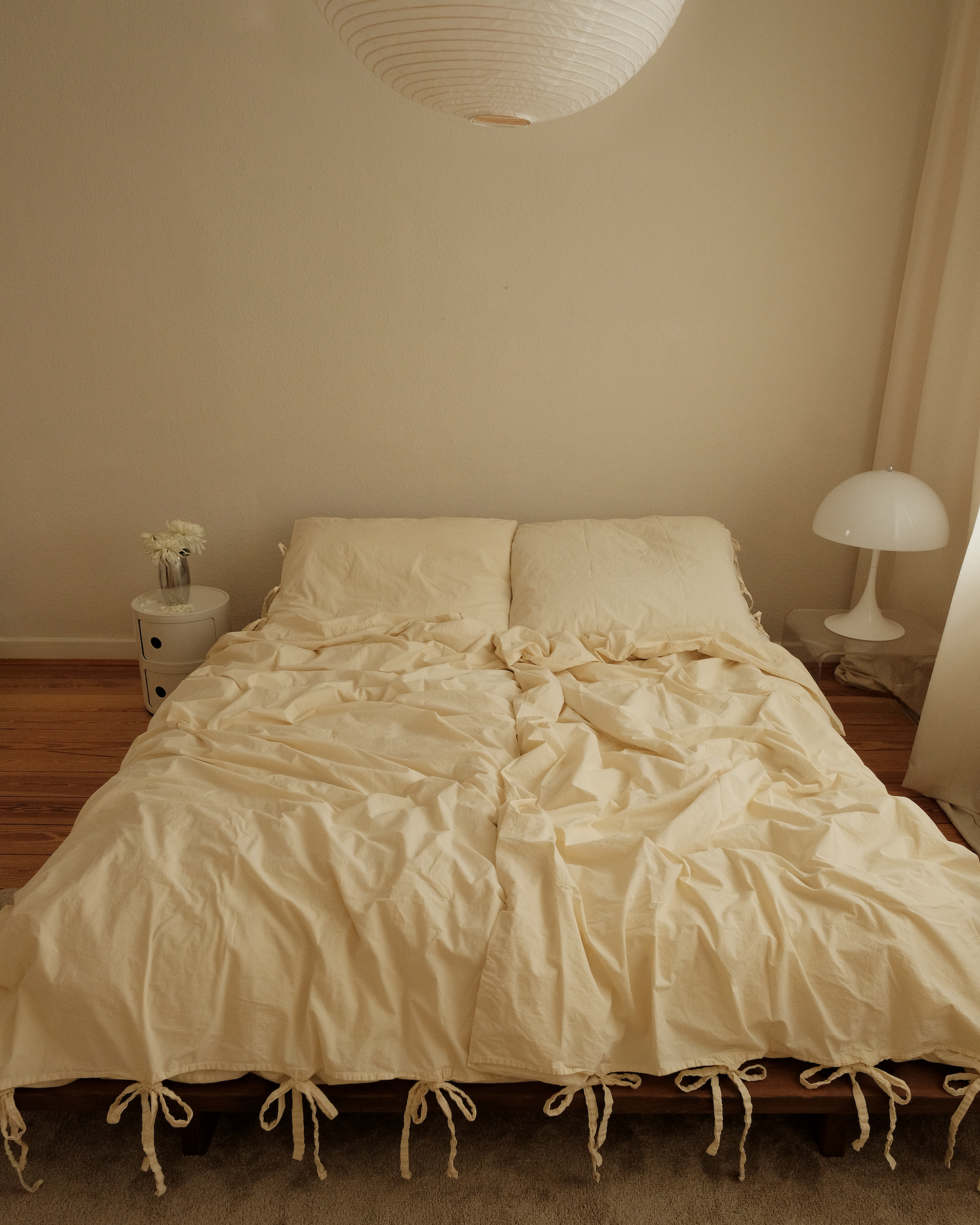 THE BOW - DUVET COVER PERCALE, WHIPPED BUTTER