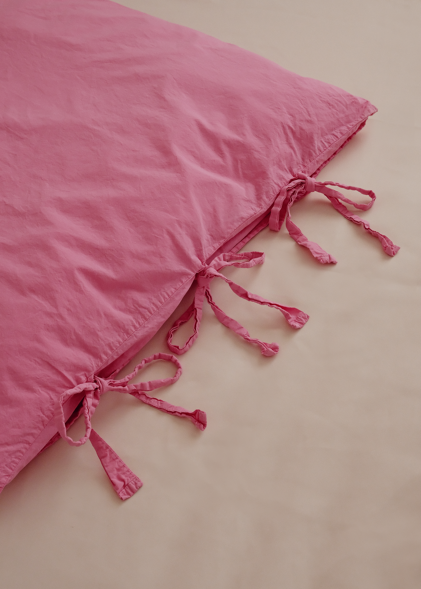 THE BOW -  PERCALE BEDDING SET, PASTELLO PINK